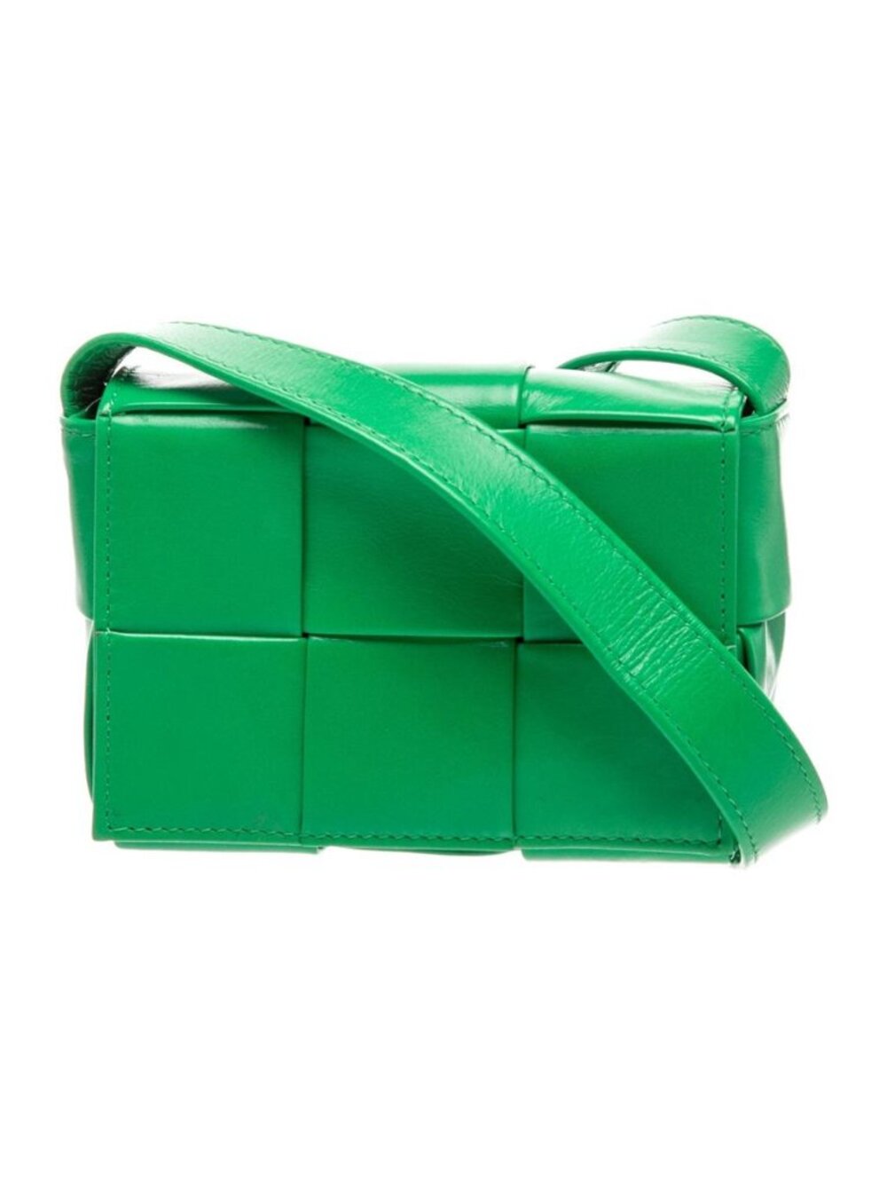 NWT - Bottega Veneta Intrecciato Green Leather Crossbody Shoulder Bag